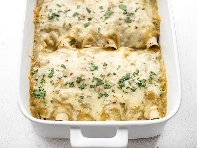 Green Chile Chicken Enchiladas