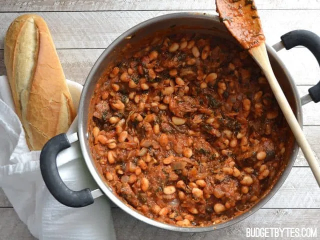 White Beans with Tomato and Sausage