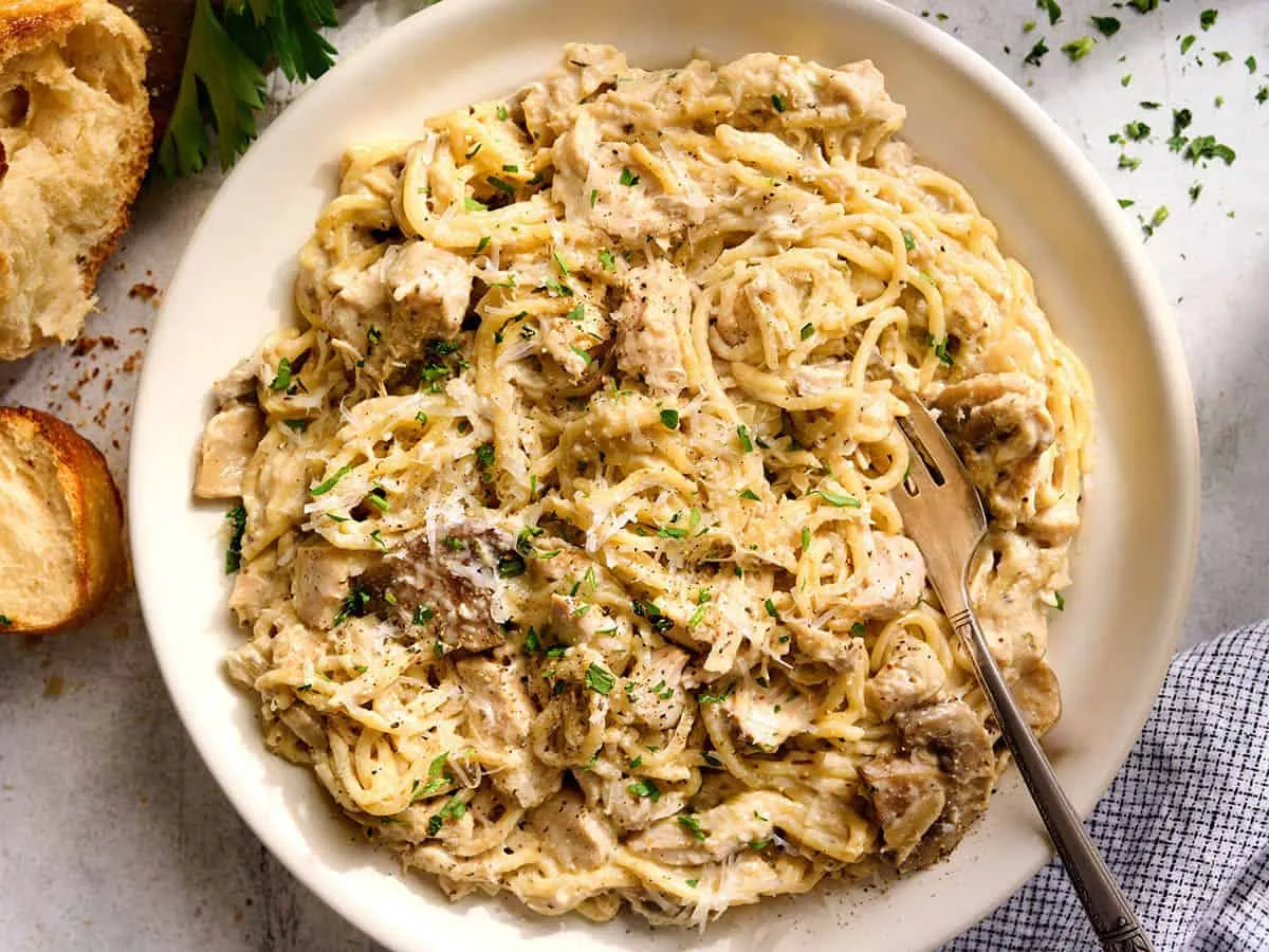 Crockpot Chicken Tetrazzini