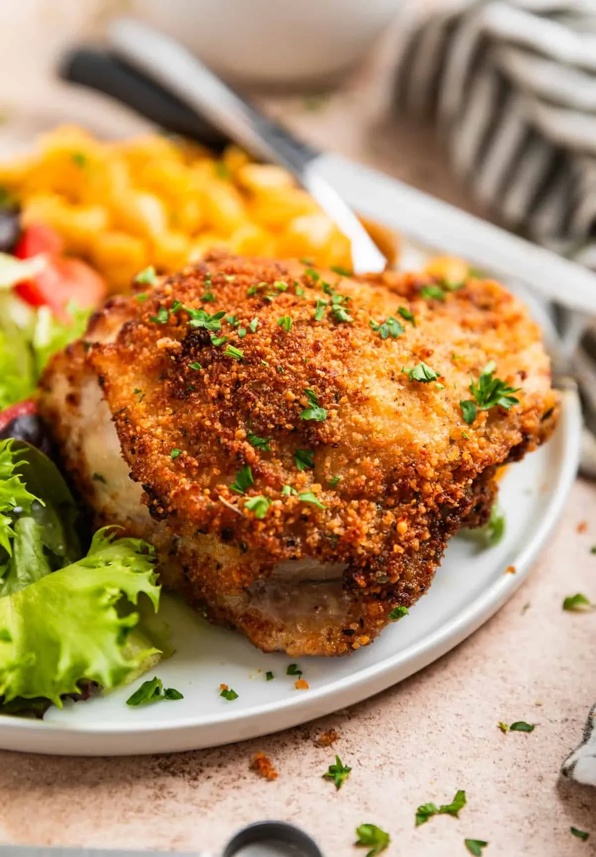 Parmesan Crusted Air Fryer Chicken Thighs