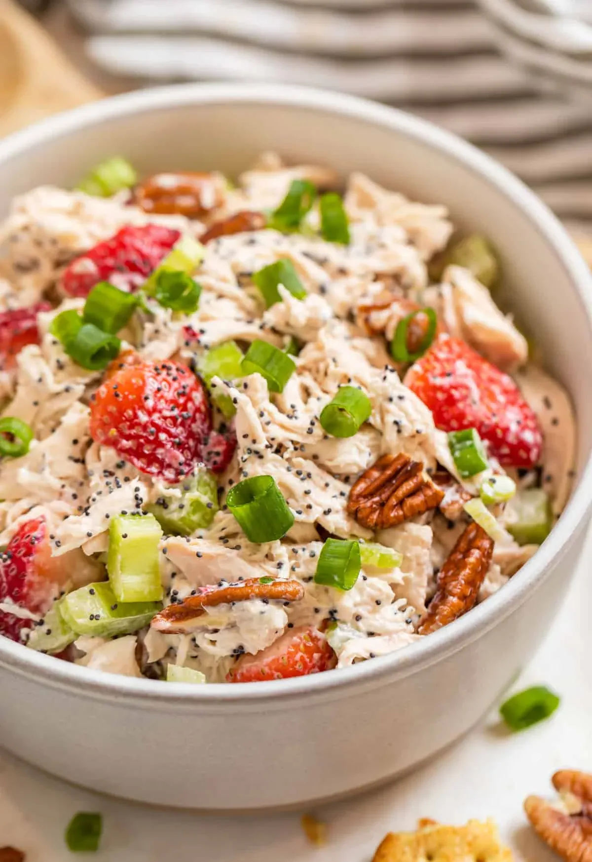 Strawberry Poppy Seed Pecan Chicken Salad