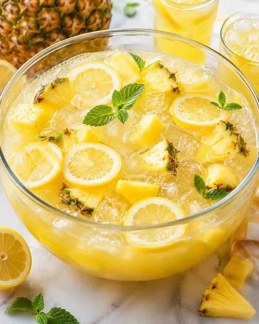 Easy Summer Pineapple Lemonade Punch