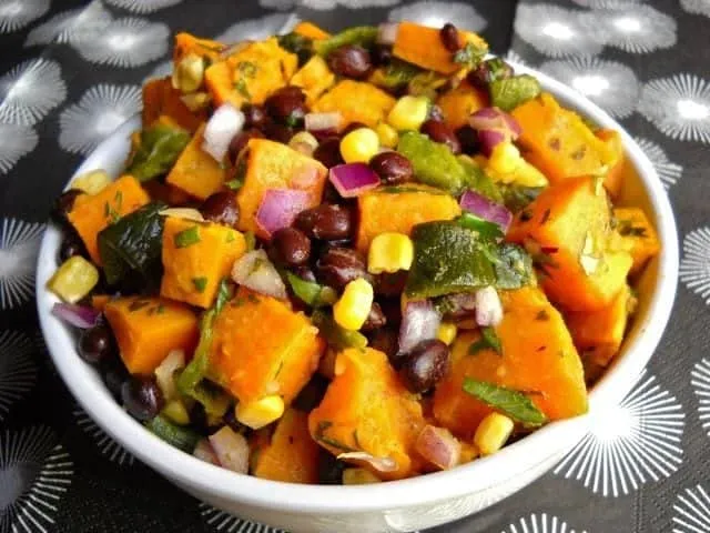 Roasted Poblano and Sweet Potato Salad