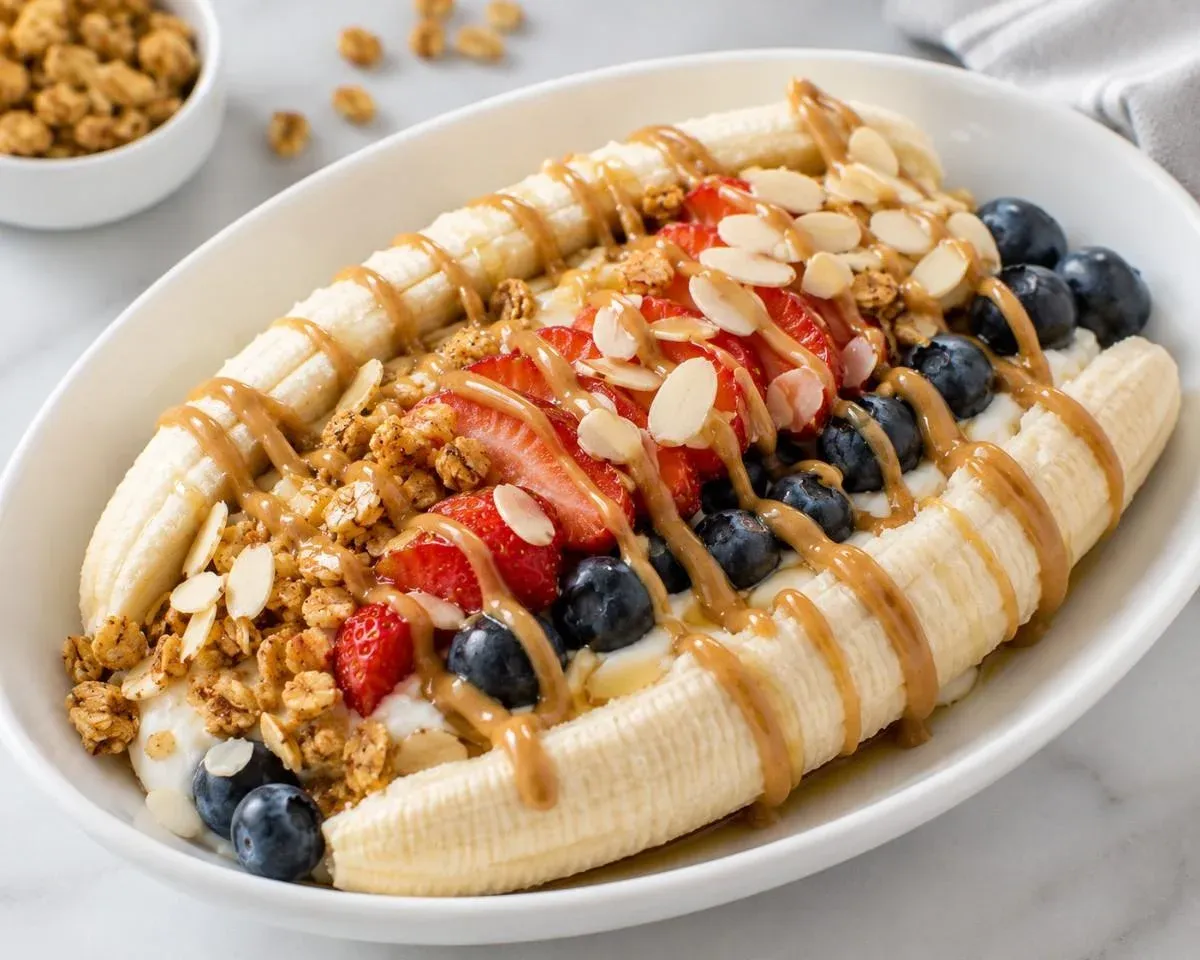Fresh Banana Split Breakfast – Healthy and Delicious