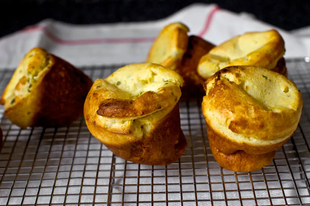 corn, buttermilk and chive popovers