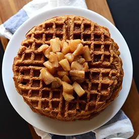 Vegan Apple Cinnamon Waffles