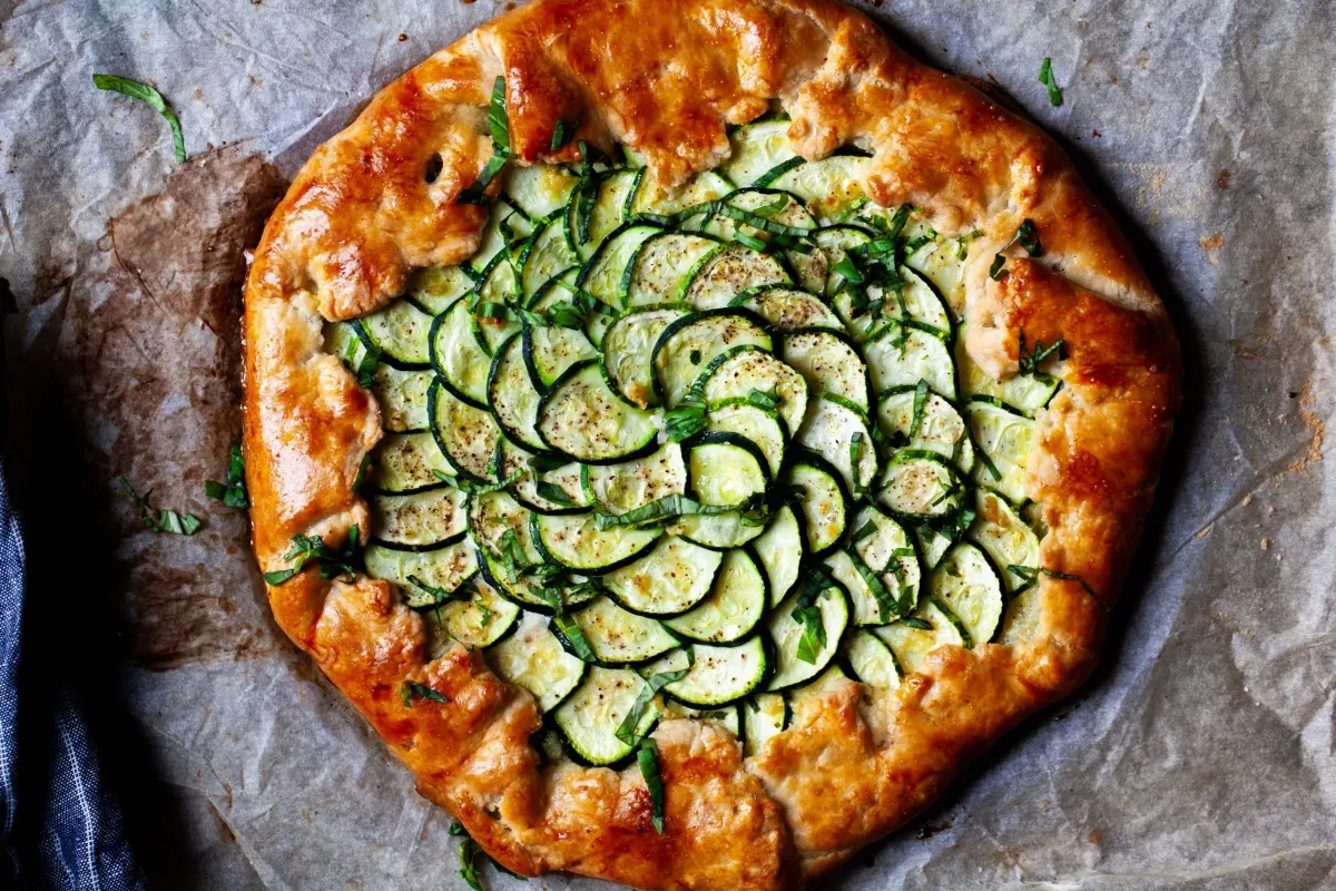 zucchini and ricotta galette