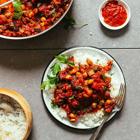Moroccan-Spiced Eggplant and Tomato Stew