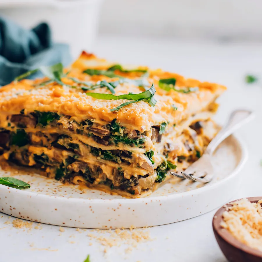 Butternut Squash Lasagna (Vegan, GF Optional)
