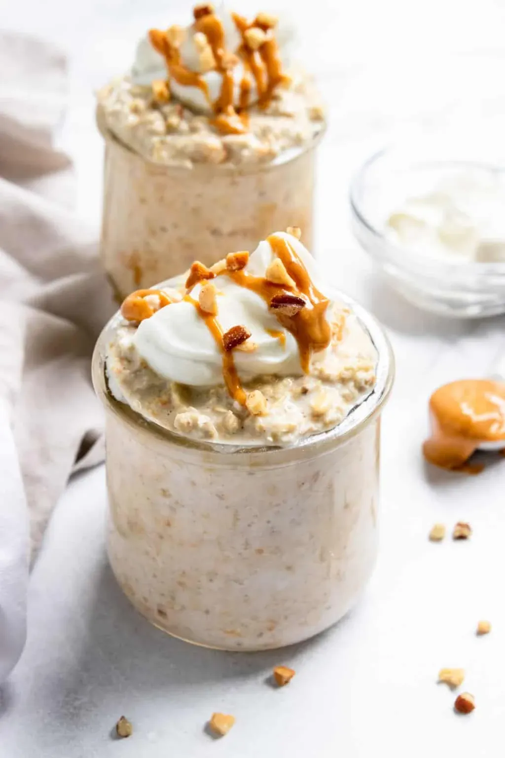 Peanut Butter Greek Yogurt Overnight Oats