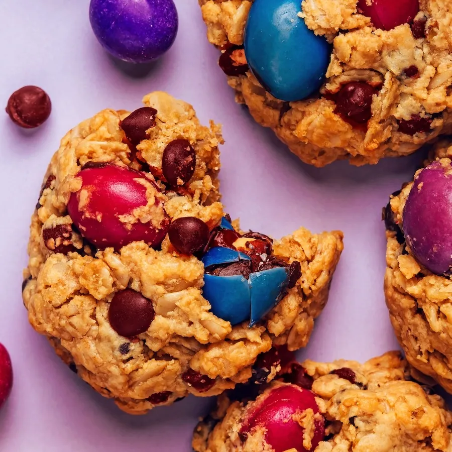 Easy Gluten-Free Monster Cookies (Vegan, Flourless!)