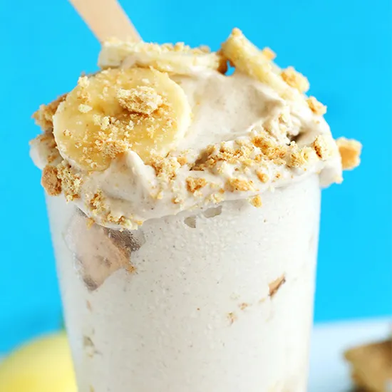 Vegan Banana Cream Pie Blizzards