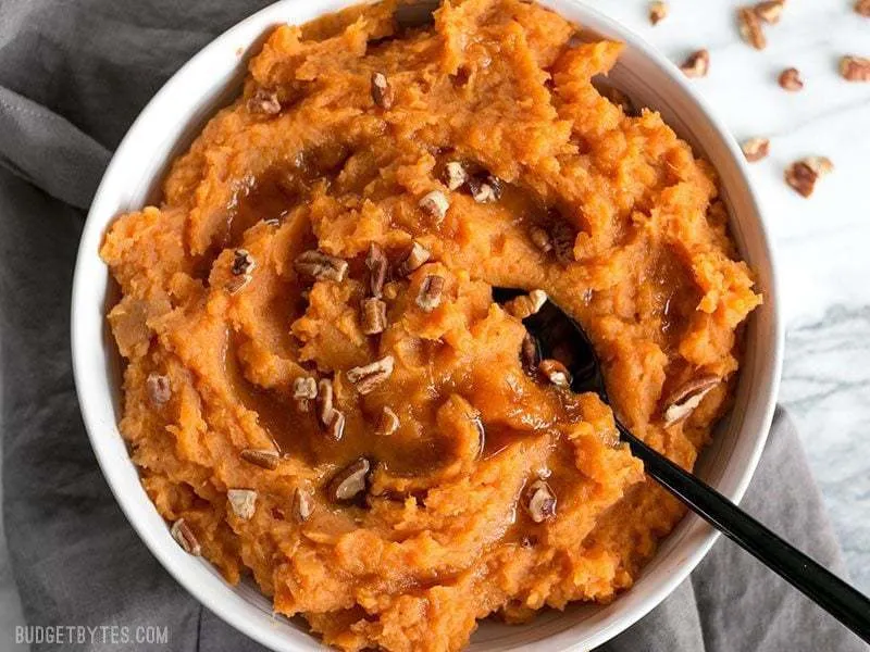 Maple Brown Butter Mashed Sweet Potatoes