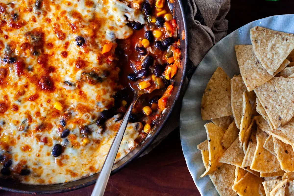 black bean and vegetable bake