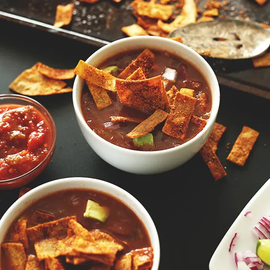 Loaded Veggie Nacho Soup