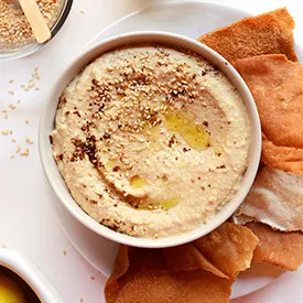 Garam Masala Hummus with Toasted Sesame Seeds