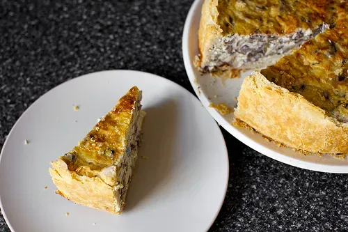 over-the-top mushroom quiche