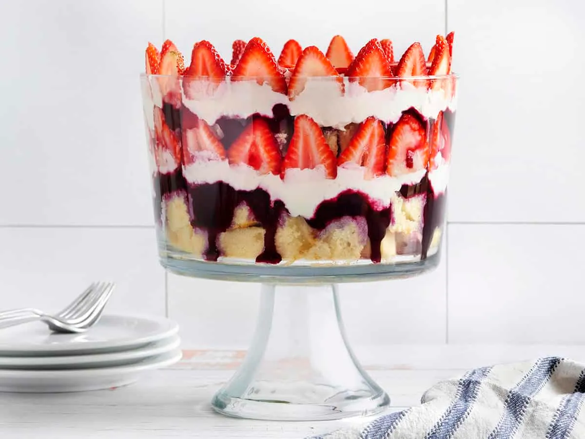 Red, White and Blue Trifle