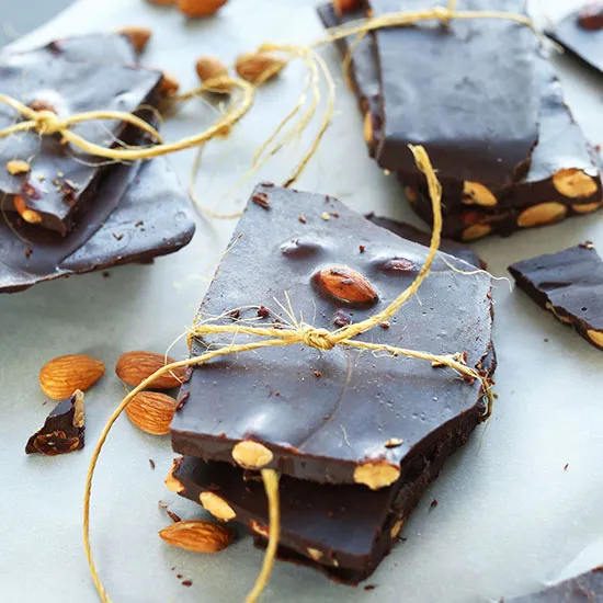 DIY Dark Chocolate Almond Bars