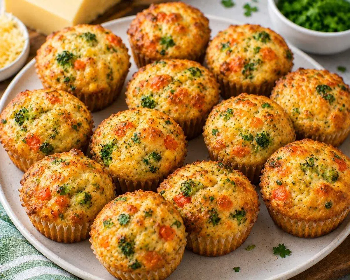 Mini Vegetable and Cheese Savoury Muffins – Soft and Delicious