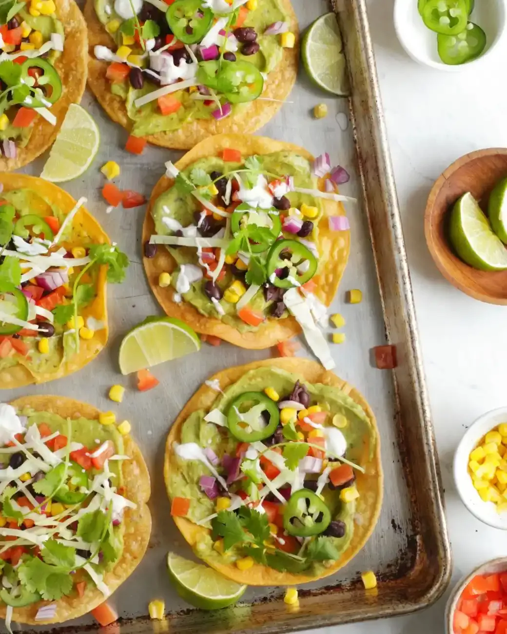 Cheesy Guacamole Tostada