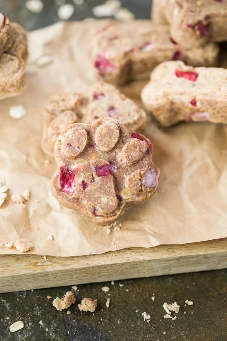 Homemade Strawberry Banana Dog Treats