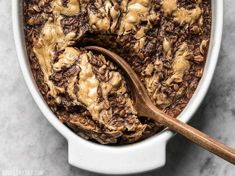 Peanut Butter Brownie Baked Oatmeal