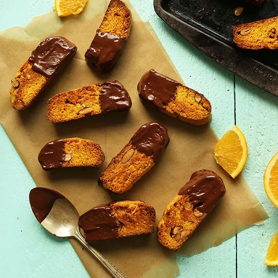 Orange Almond Biscotti (Vegan)