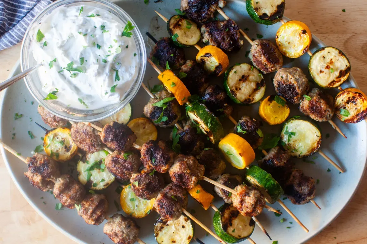kefta and zucchini kebabs