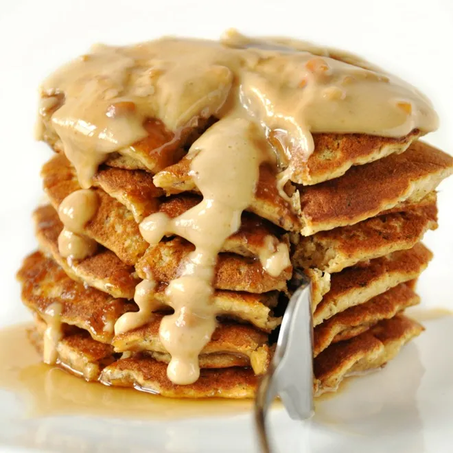 Peanut Butter Flaxseed Pancakes