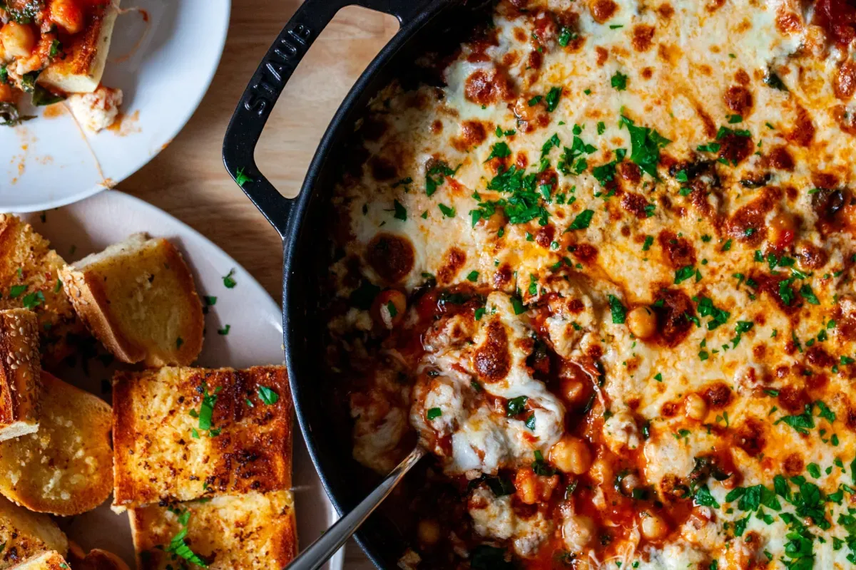 ziti chickpeas with sausage and kale