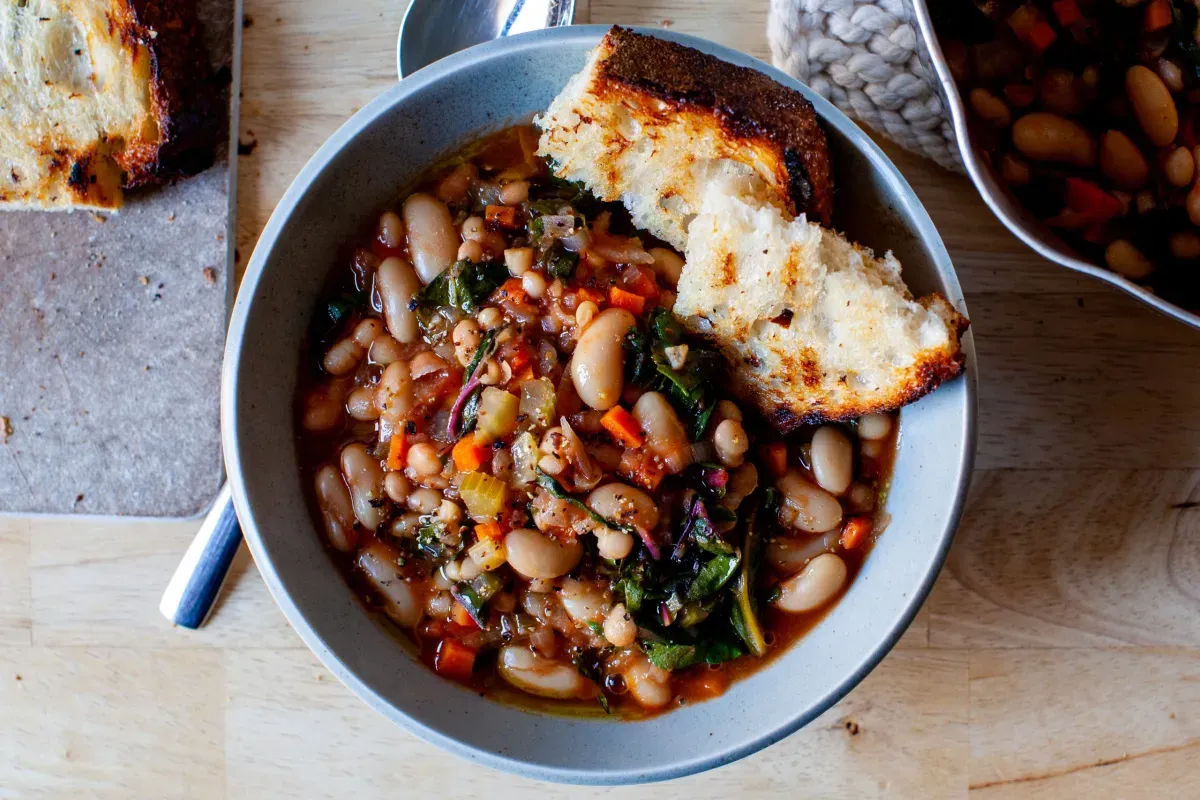 chard and white bean stew