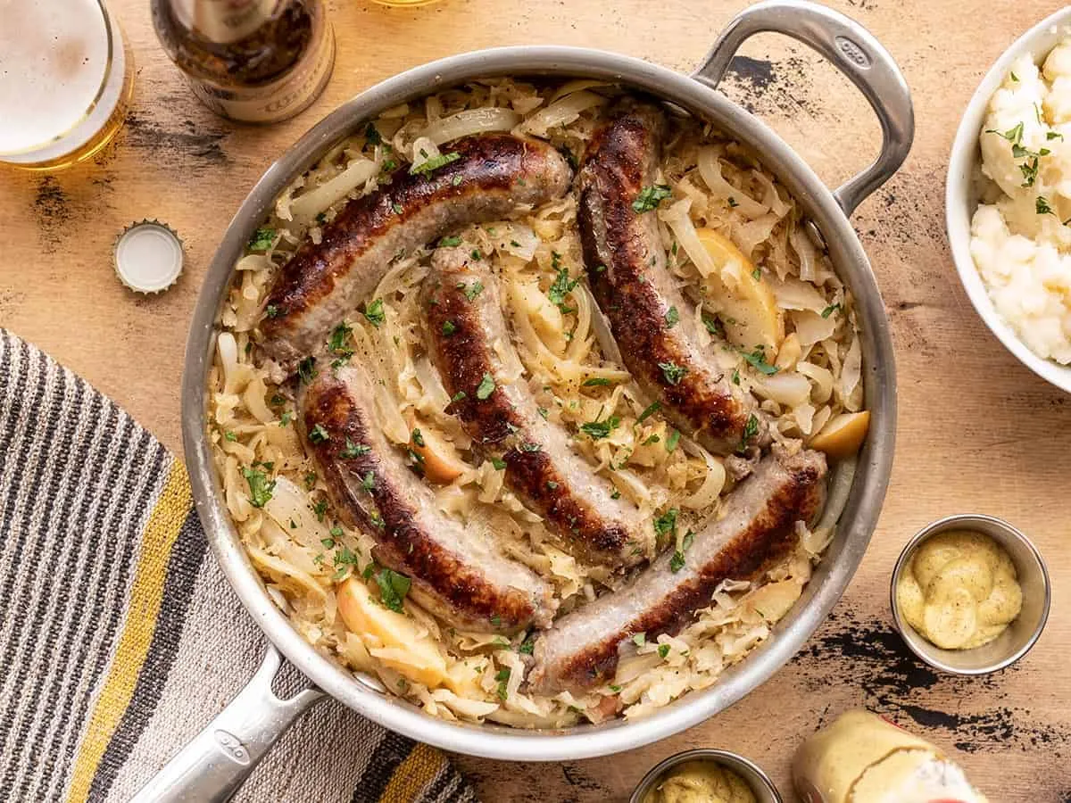 Bratwurst and Sauerkraut