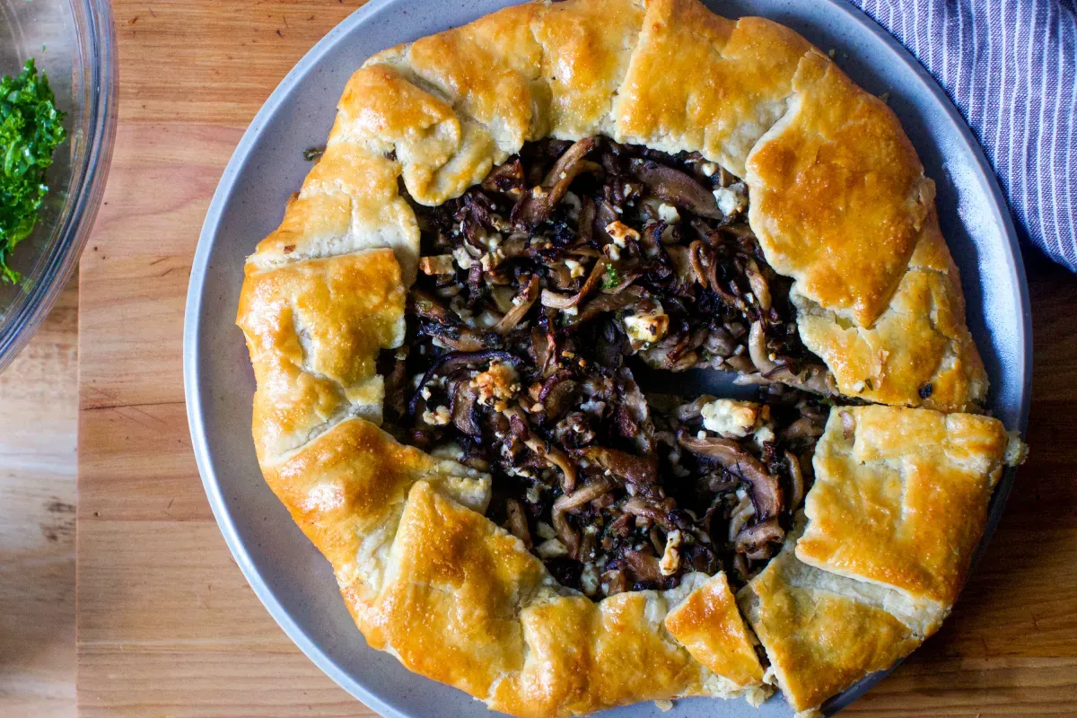 wild mushroom and stilton galette