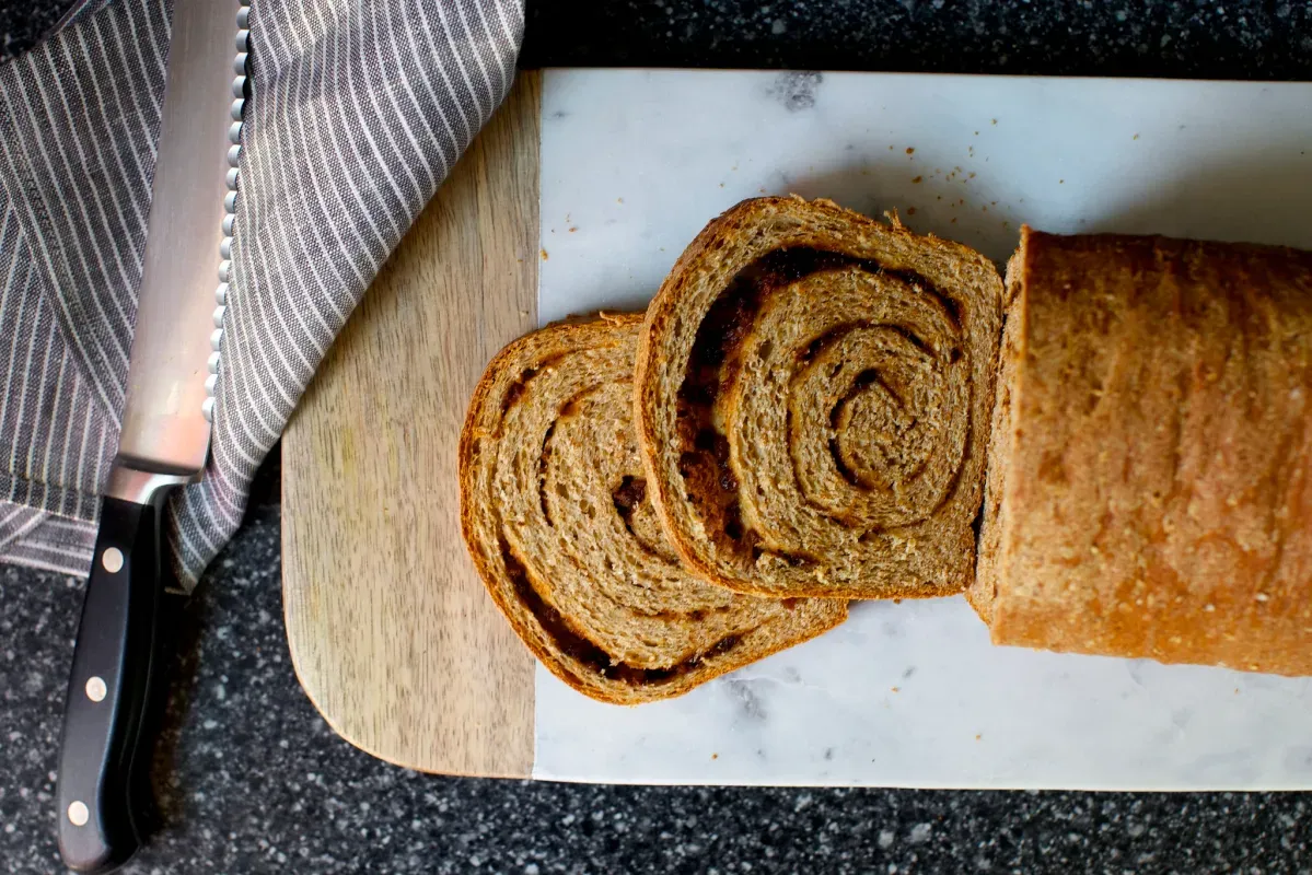 whole-grain cinnamon swirl bread