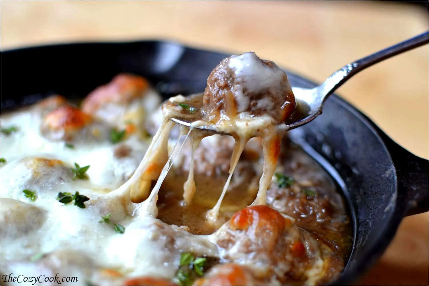 French Onion Meatballs