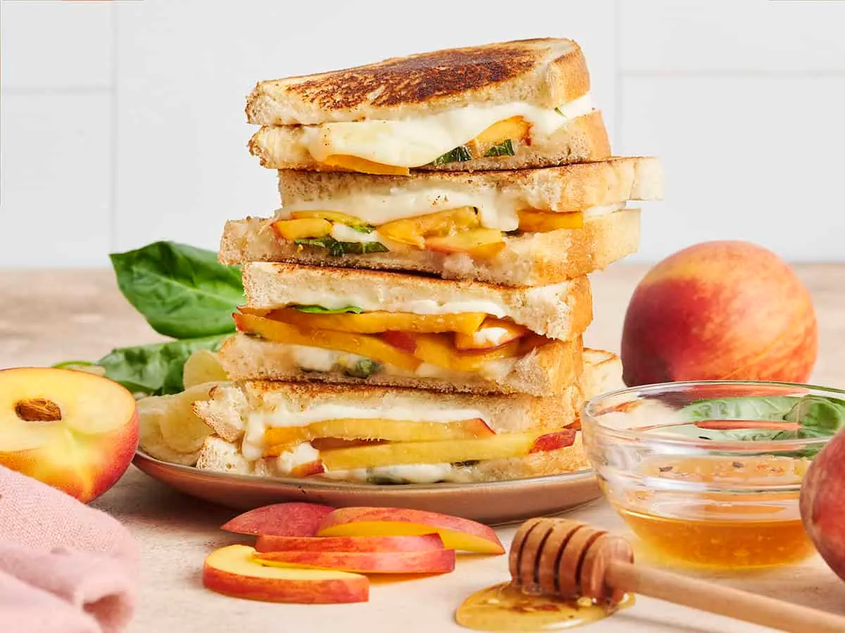 Honey Peach Grilled Cheese